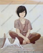 黄震人物油画《天使》欣赏 下载
