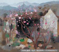 吴冠中抽象油画《桃花季节》赏析