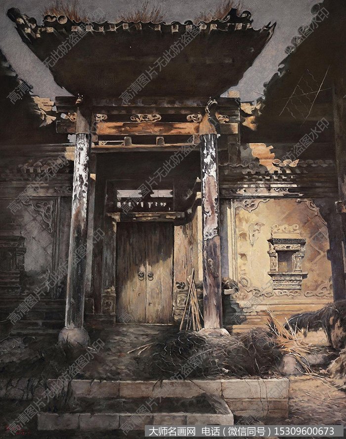 张文艾油画作品《时光印痕》欣赏