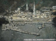 吕山川抽象油画《电站》欣赏 下载