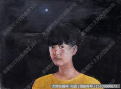 王惠东人物油画《月夜》欣赏 下载