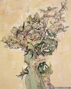 王海燕花卉油画《玉堂富贵》欣赏