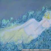 尹尹红油画抽象《十六岁》欣赏 下载
