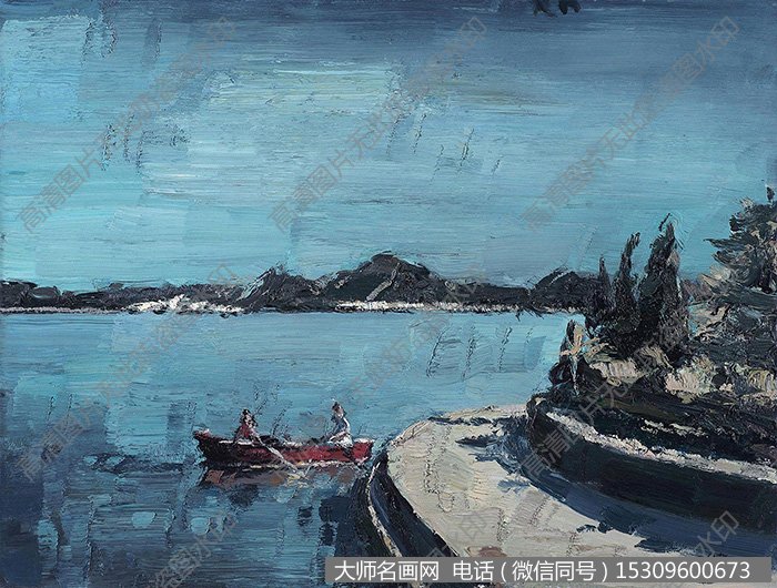 吴海洲油画风景《双桨》欣赏