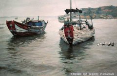 陈逸鸣风景油画《海边》欣赏