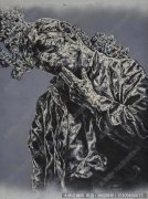 何森抽象油画《思想者》欣赏 下载