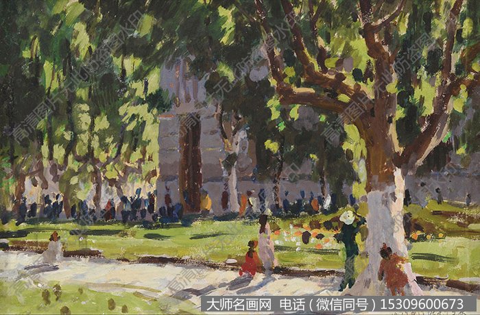 周春芽风景油画《北培街景写生》欣赏