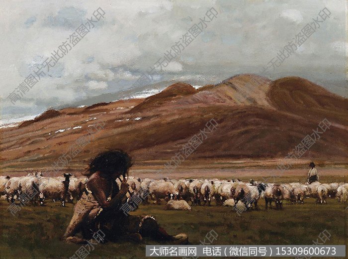 陈丹青油画风景《牧羊人》欣赏
