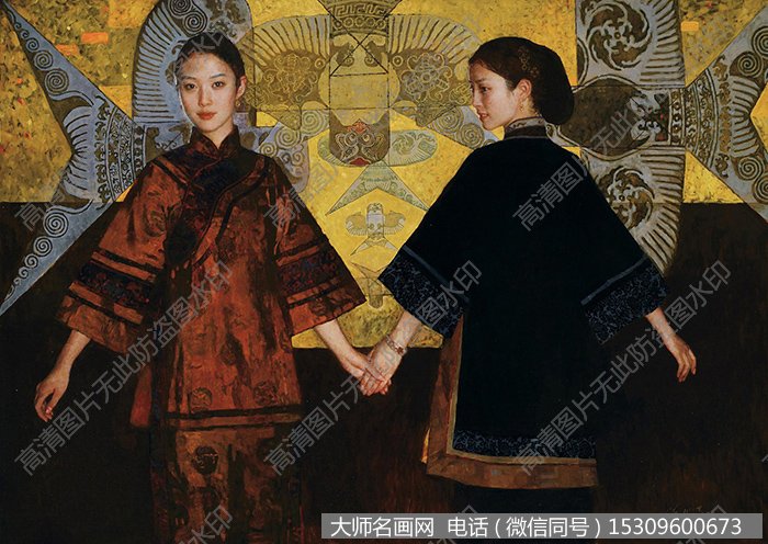 陈衍宁人物油画《燕舞临风》欣赏