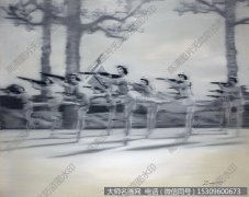 张慧油画作品《老照片—文革之红色娘子军》欣赏下载