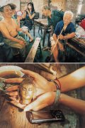 陈安健油画人物《茶馆系列之小红镜 福·手》欣赏