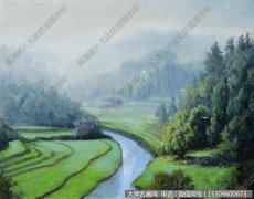 朱曜奎油画风景《情寄大自然》欣赏下载