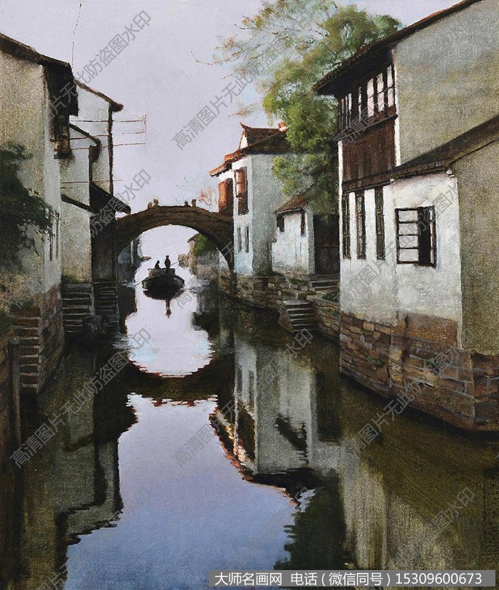 何宁风景油画《水乡》欣赏下载