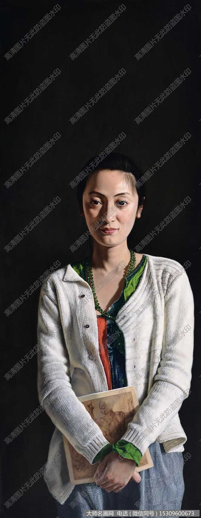 张新文人物油画《谷雨》欣赏下载