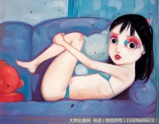 杨殿油画作品《小朵儿》欣赏