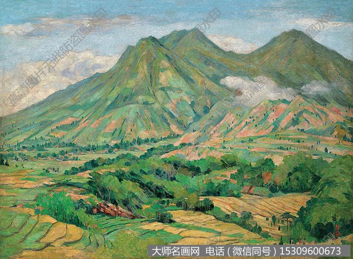 周碧初风景油画《加威山》欣赏下载