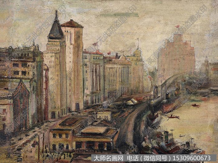 唐蕴玉油画风景《外滩》欣赏下载
