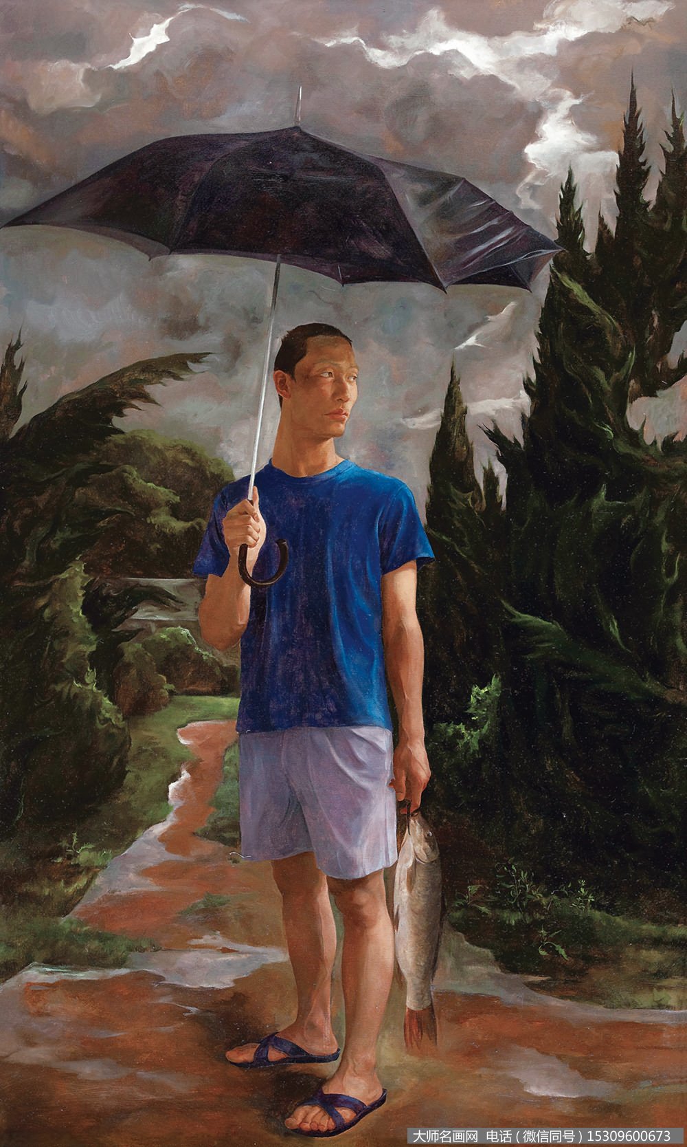 章犇人物油画《谷雨》欣赏