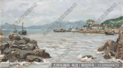 黎冰鸿油画风景《普陀风景》欣赏下载