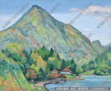 周碧初风景油画《山湾》欣赏下载