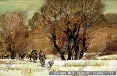 李如风景油画《京郊驼铃》欣赏下载