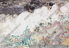 赵梦歌抽象油画《翘首弄枝》欣赏下载