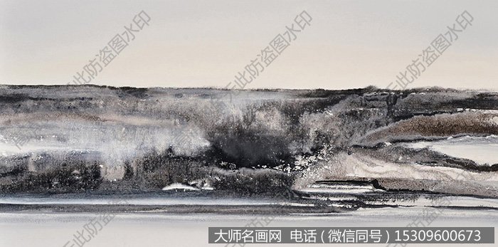 麸子油画抽象《大风景No.136》欣赏下载