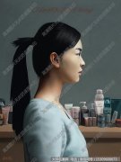 王钧人物油画《妆》欣赏下载
