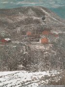 范淼油画风景《山之雪》欣赏