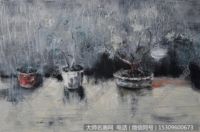 葛震静物油画《后园之一》欣赏下载