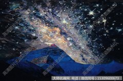 李新建风景油画《珠峰星空》欣赏下载