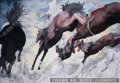 熊宇抽象油画《万水千山》欣赏下载