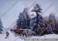 唐一文油画风景《雪晴》欣赏下载