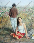 朱春林人物油画《花开时节》欣赏下载