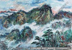 刘海粟风景油画《九上黄山第一画—始信峰》欣赏下载