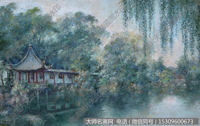 朱士杰风景油画《沧浪亭》欣赏下载