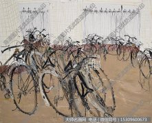 潘新权油画作品《单车》欣赏下载