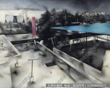 陈瑶抽象油画《树林系列九》欣赏下载