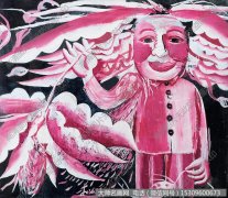 李山（油）抽象油画《胭脂帝国》欣赏下载
