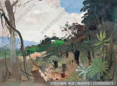 吴冠中风景油画《规划荒山》欣赏下载