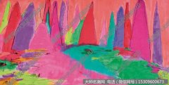 丁雄泉抽象油画《风景》欣赏下载