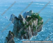 韦启美风景油画《蓬山》欣赏下载