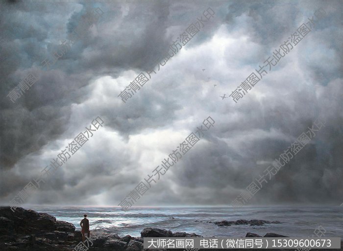万岭(京)风景油画《岸》欣赏下载