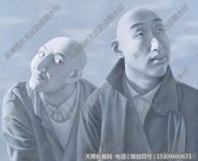 方力钧人物油画《系列—之五》欣赏下载