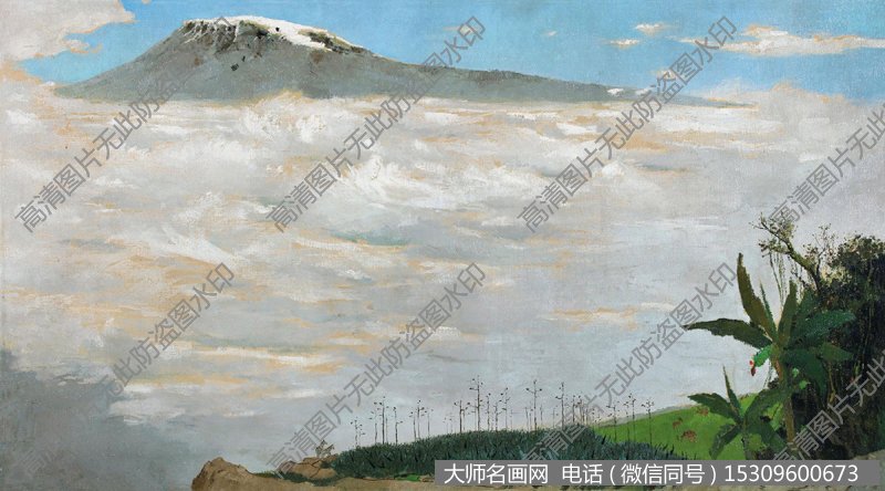 吴冠中风景油画《乞力马扎罗雪山》欣赏下载