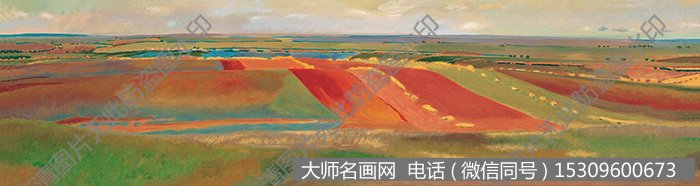 朝戈抽象油画《阴山的田野》欣赏下载
