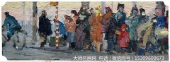 何孔德油画抽象《北京冬晨》欣赏下载