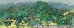 洪凌风景油画《冷雨春烟》欣赏下载