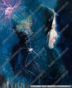 于向溟油画人物《繁花如伊》欣赏下载