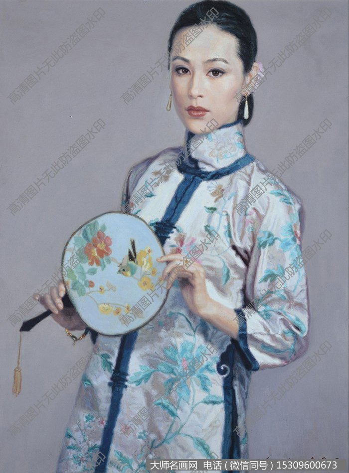 陈逸飞人物油画《丽人》欣赏下载